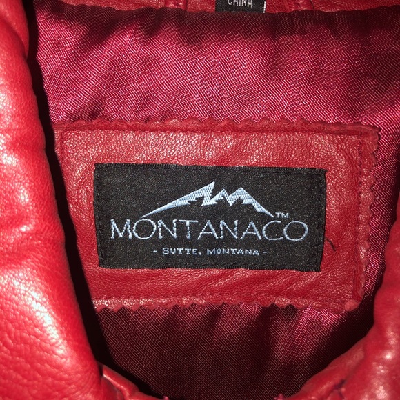 Red leather jacket - Picture 2 of 4